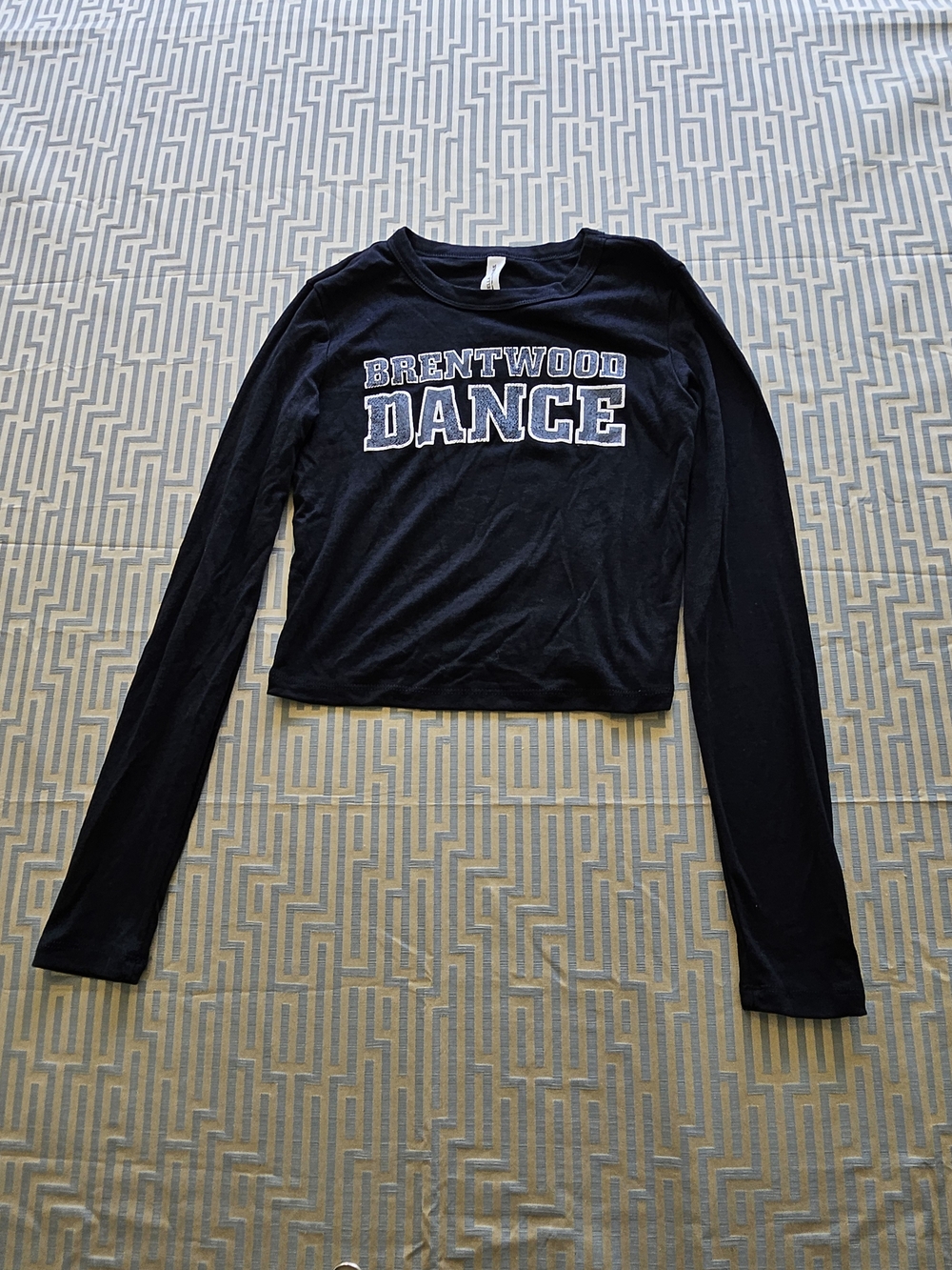 Brentwood Dance Long Sleeve Crop Tee - Black